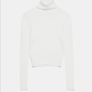 Zara white turtleneck sweater Clearance